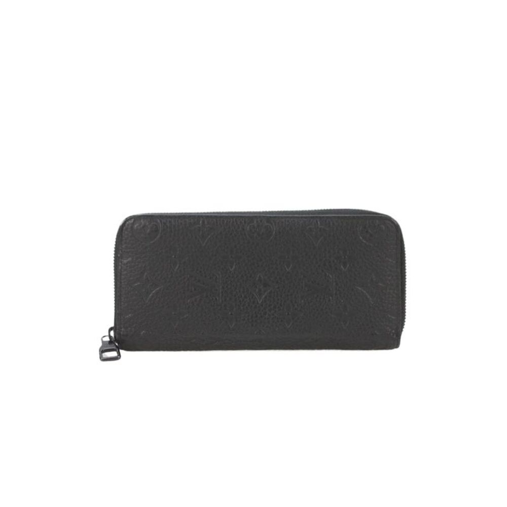 Louis Vuitton Womens Empreinte Leather Monogram Zippy Wallet Black 8"
